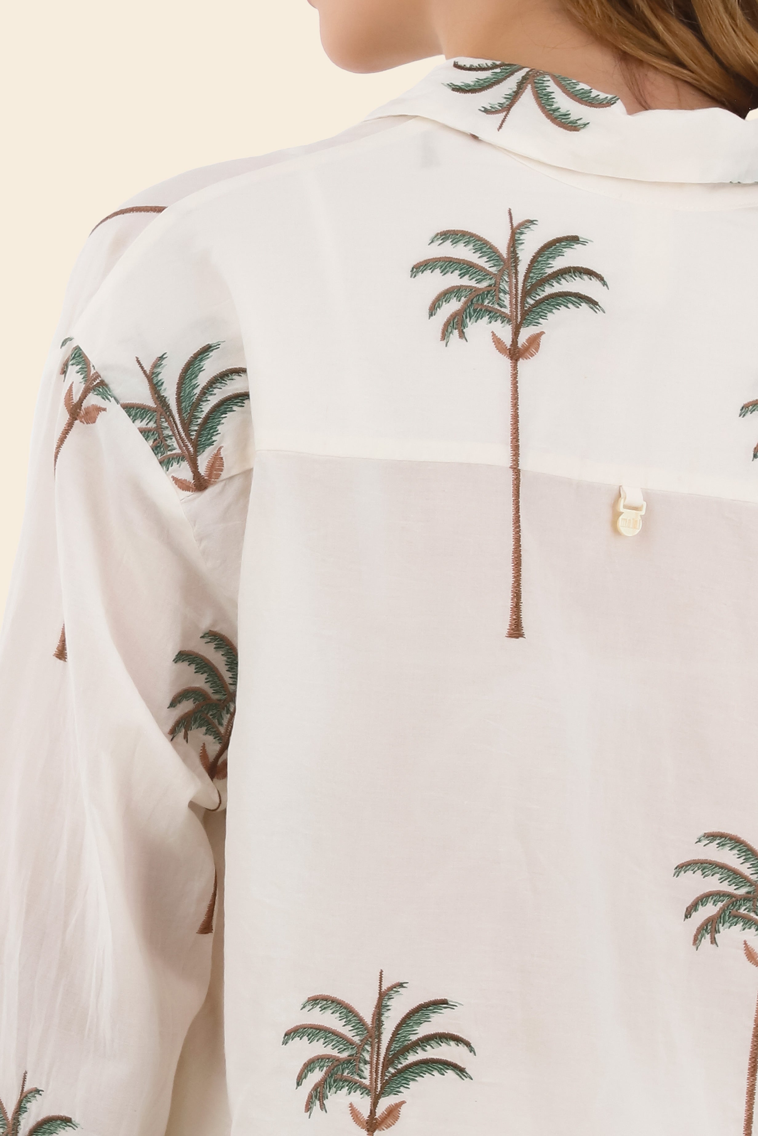 Ivory Summer Palms Vera Shirt