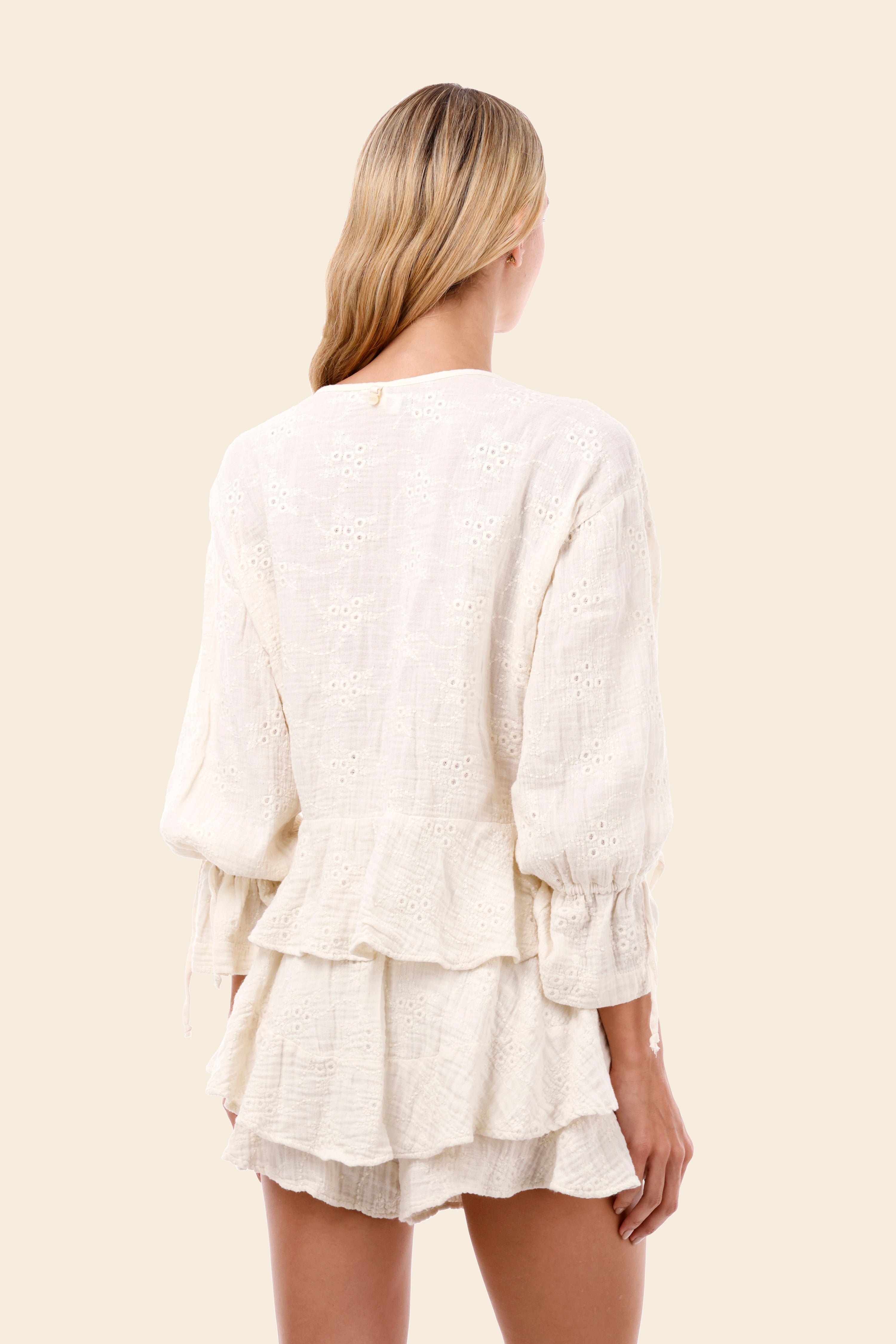 Santalucia Luster Ruffle Shirt