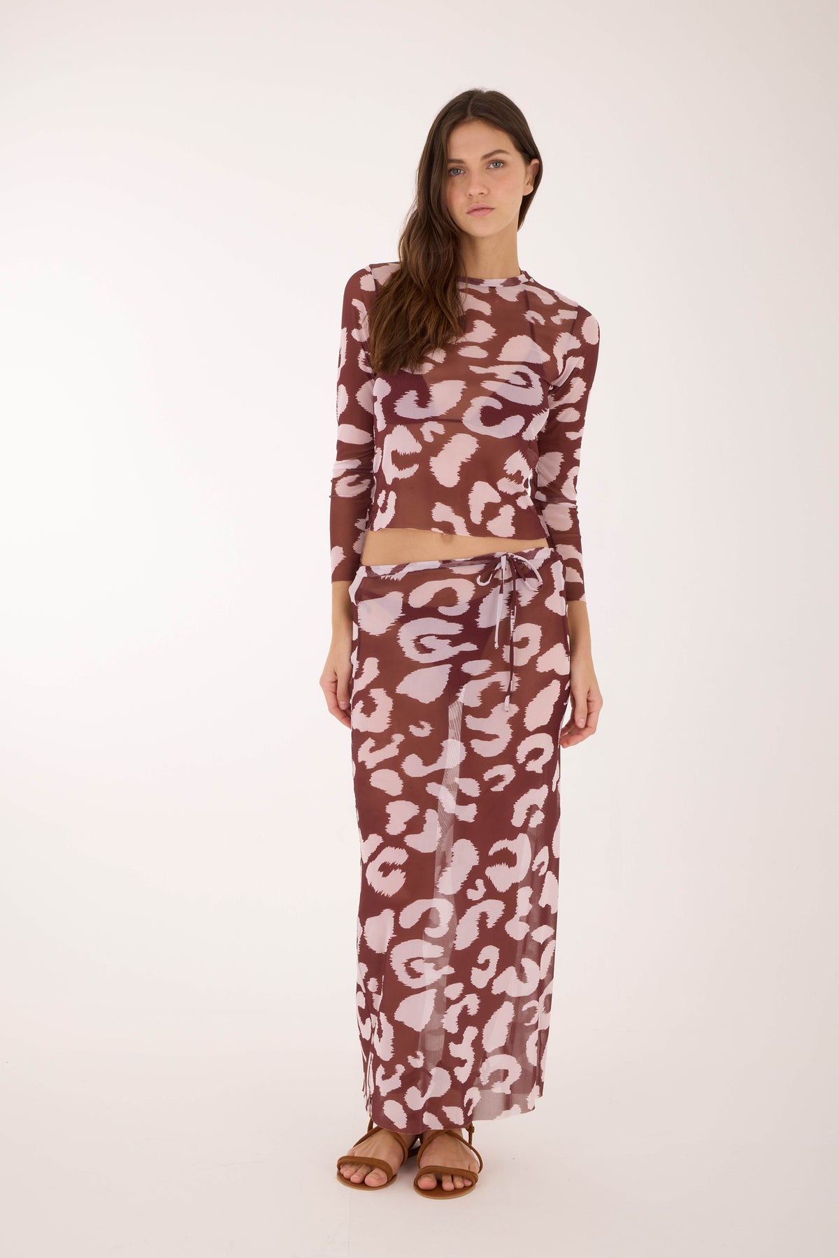 Amber Leopard Sleek Skirt