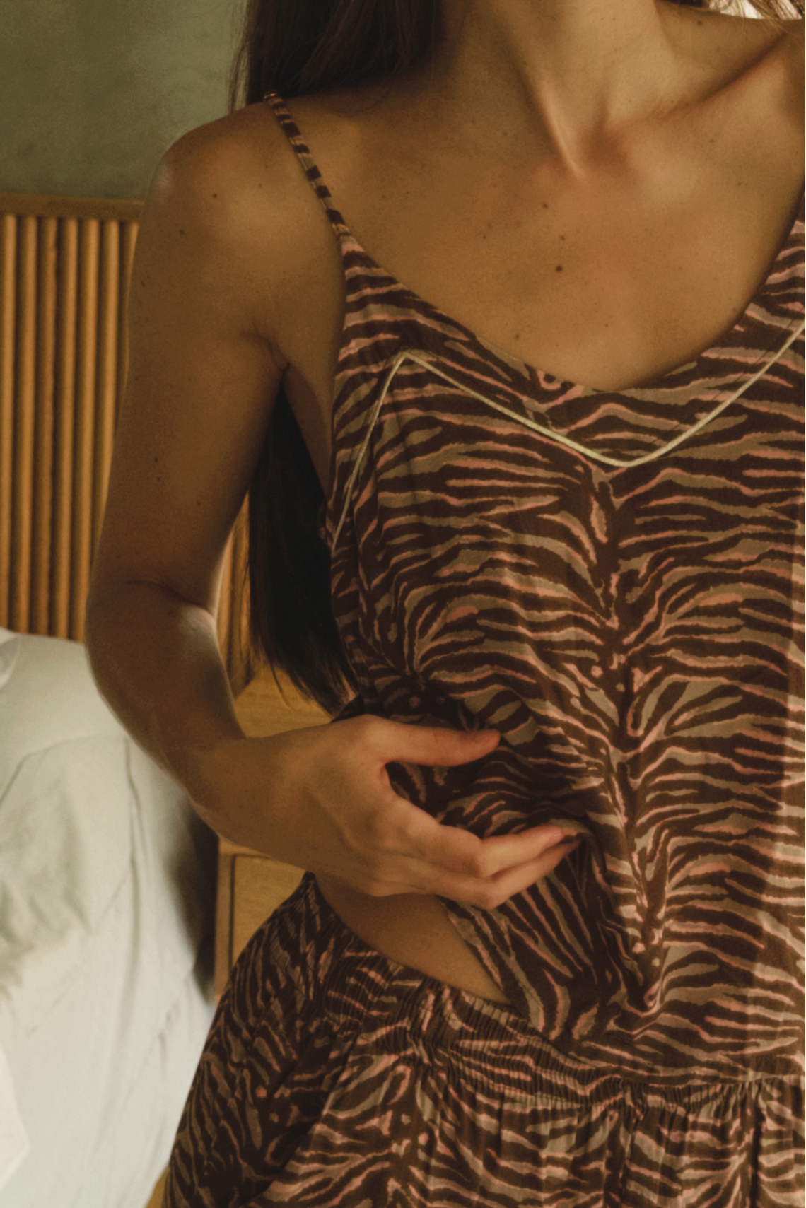 Zebra Season Pajama Top