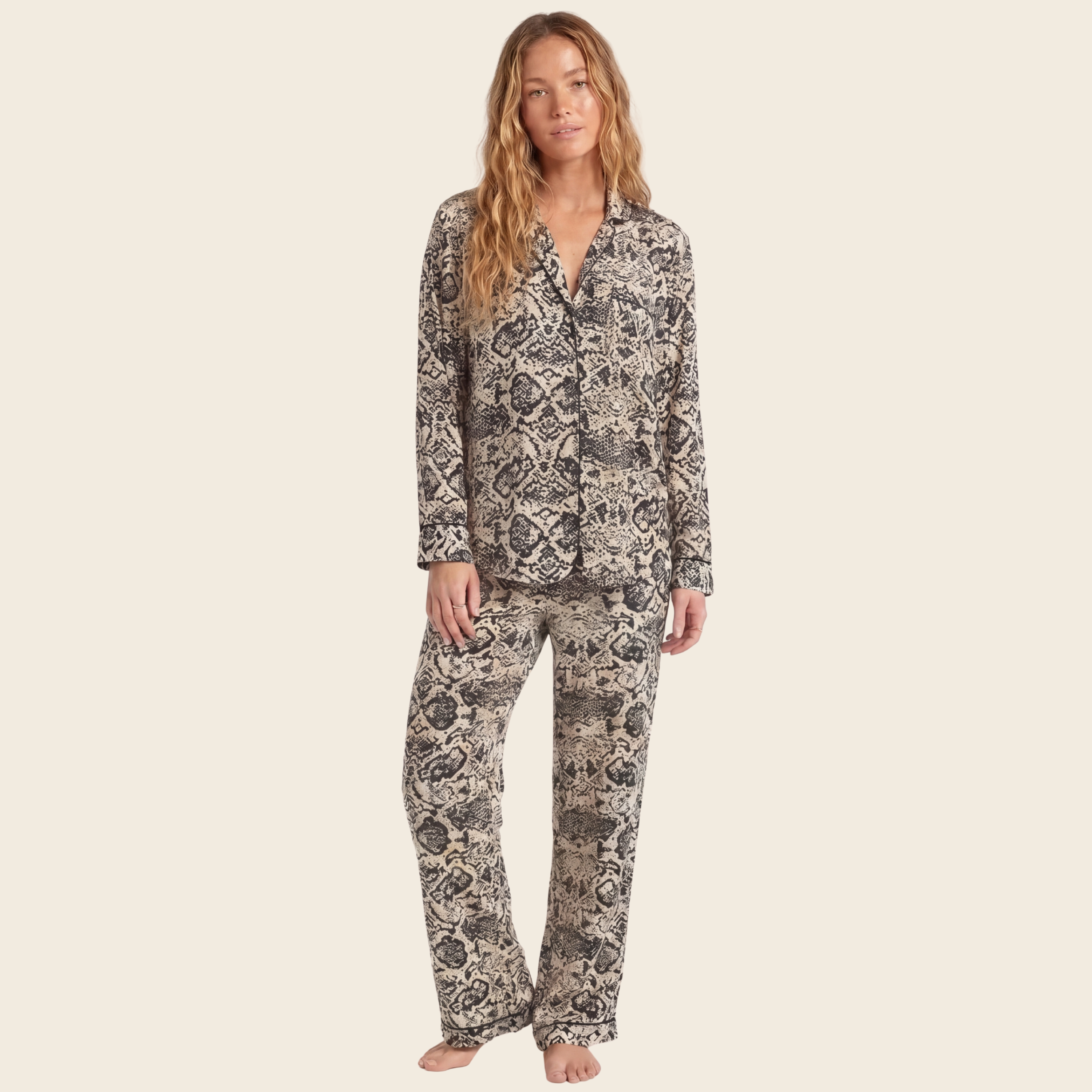 Ivory Snake Pijama Pant