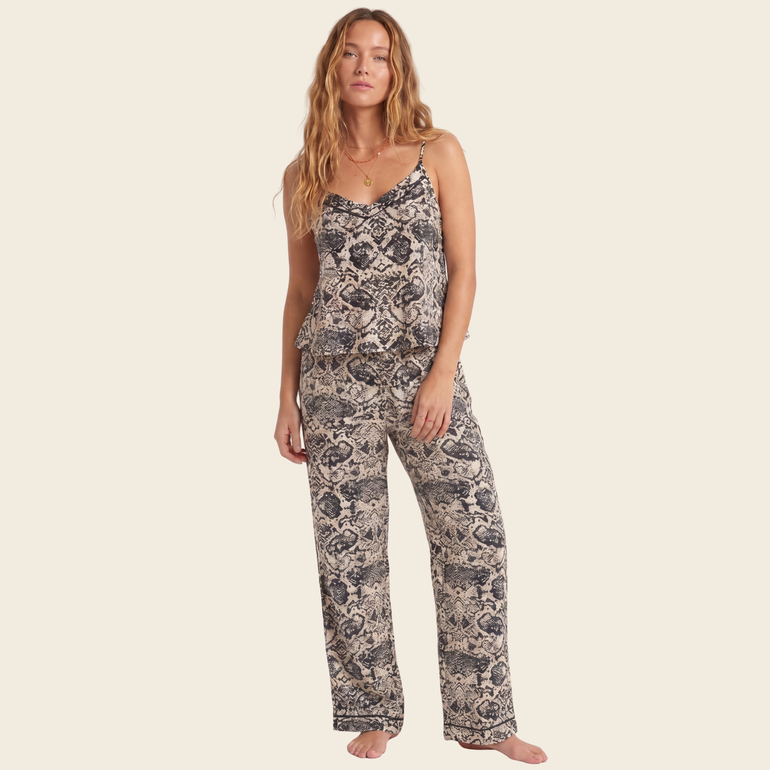 Ivory Snake Pijama Pant
