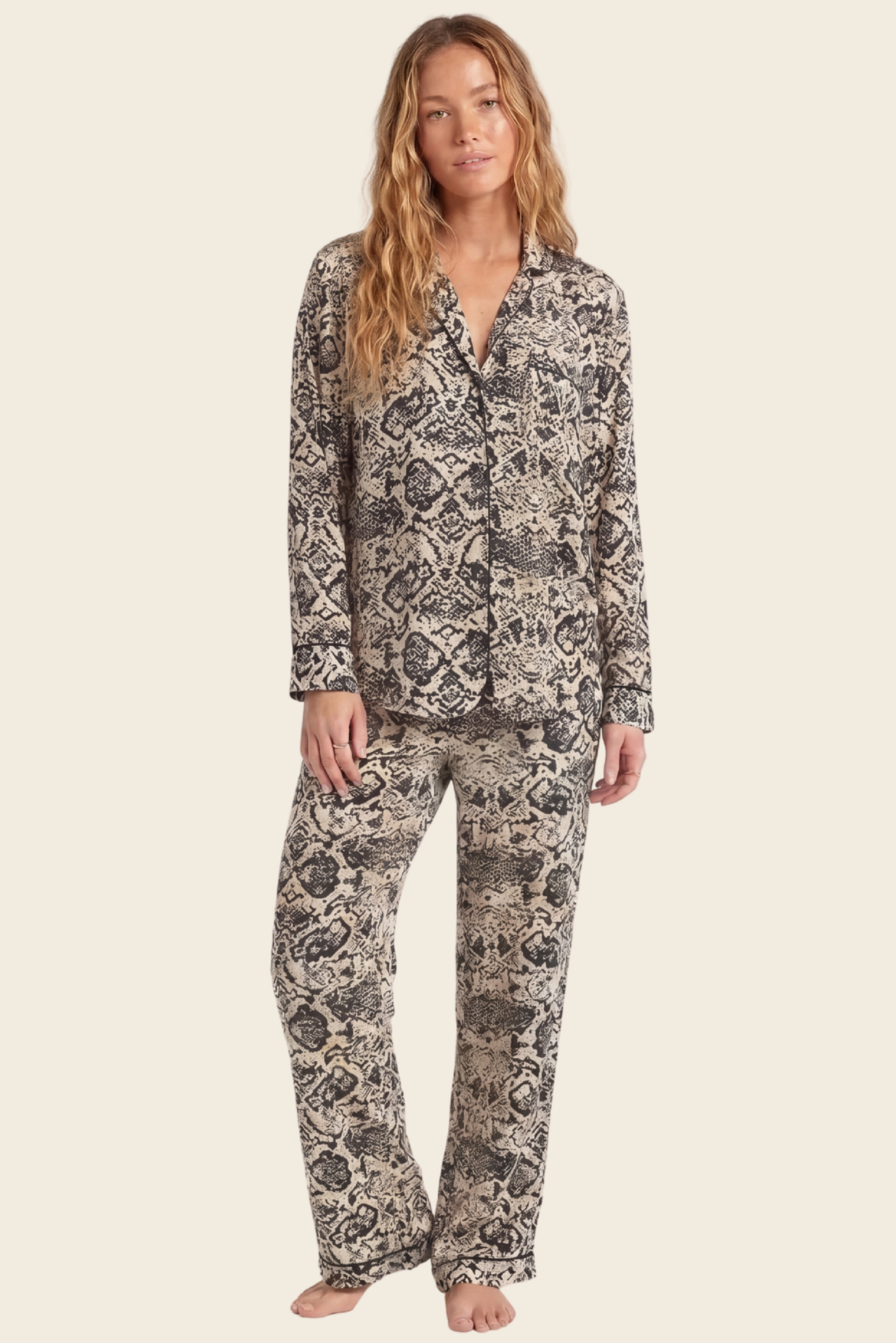 Ivory Snake Pijama Shirt