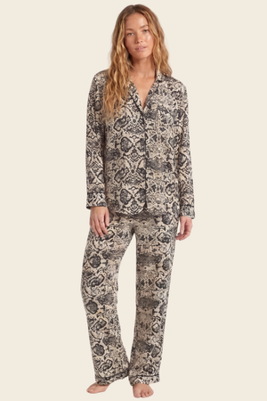 Ivory Snake Pijama Shirt