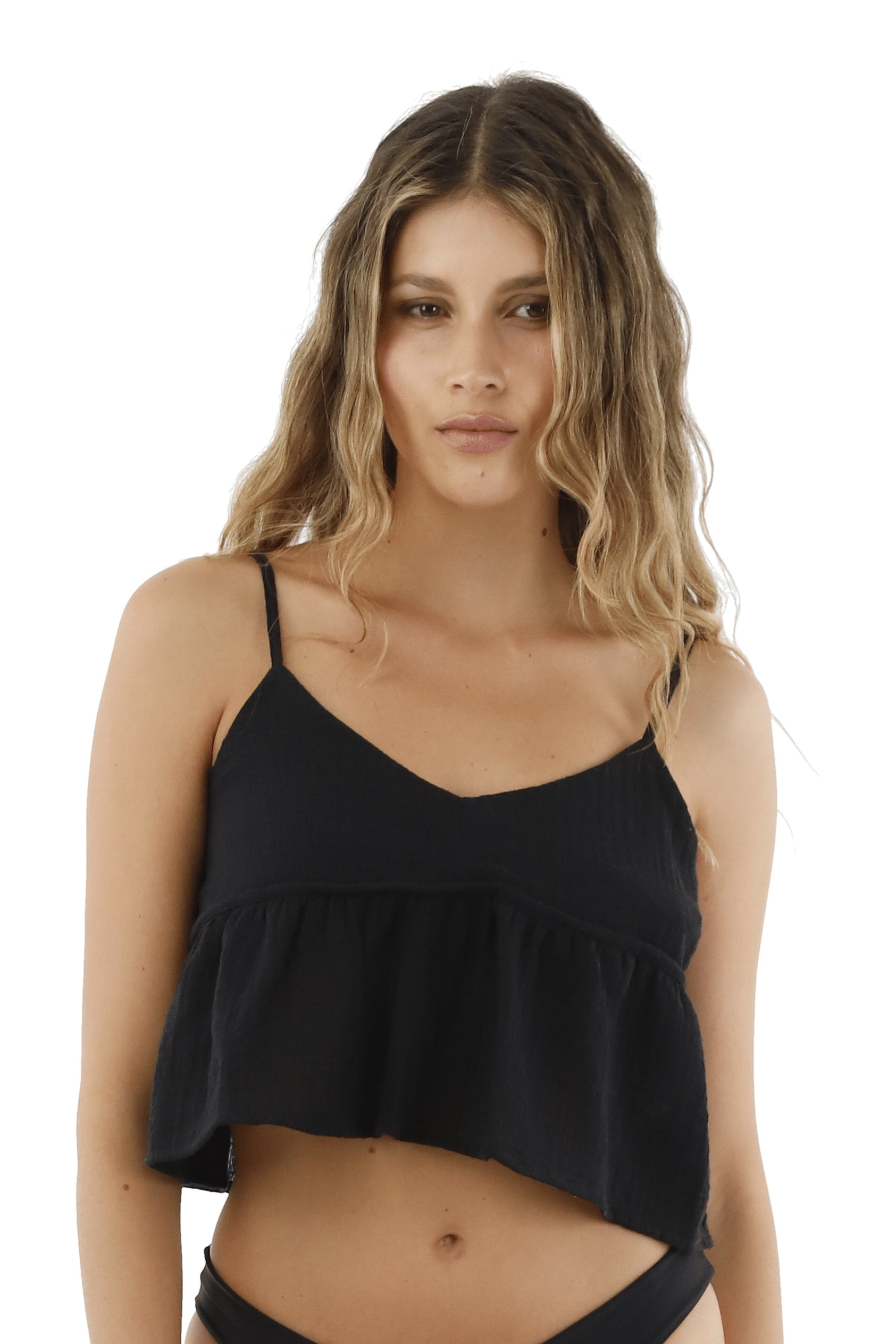 Black Rosie Crop Top