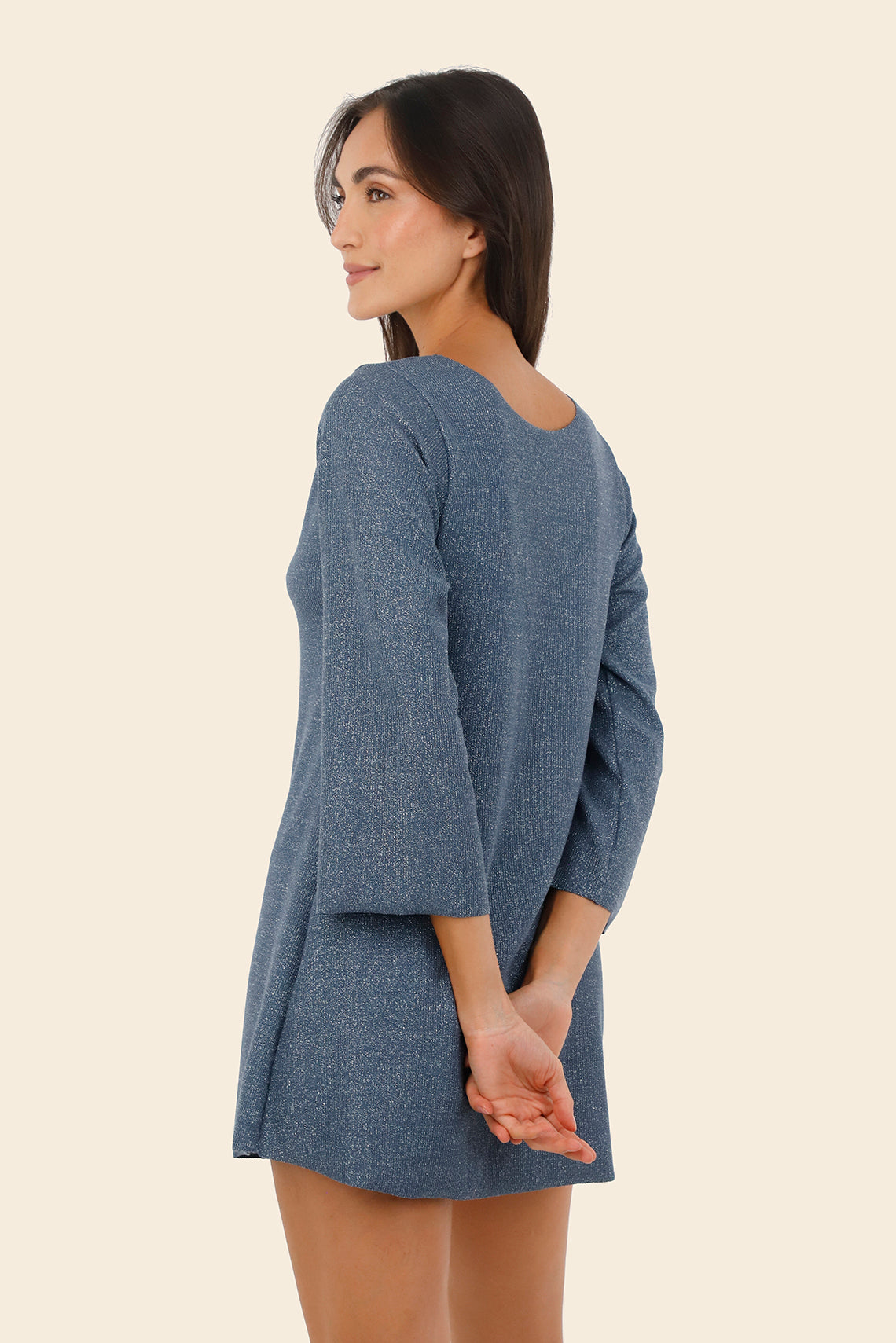 Textured Deep Blue Apogeo Dress