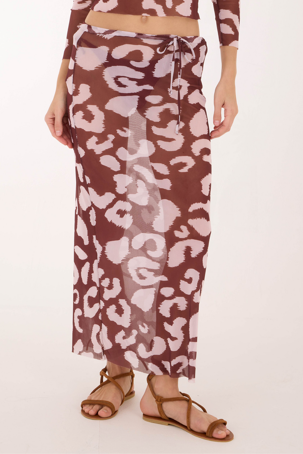 Amber Leopard Sleek Skirt