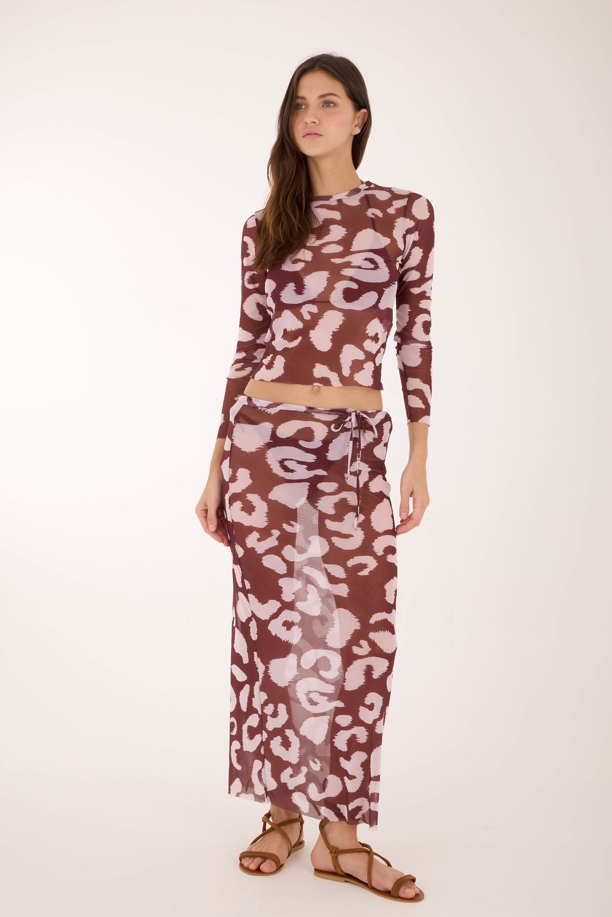 Amber Leopard Sleek Skirt