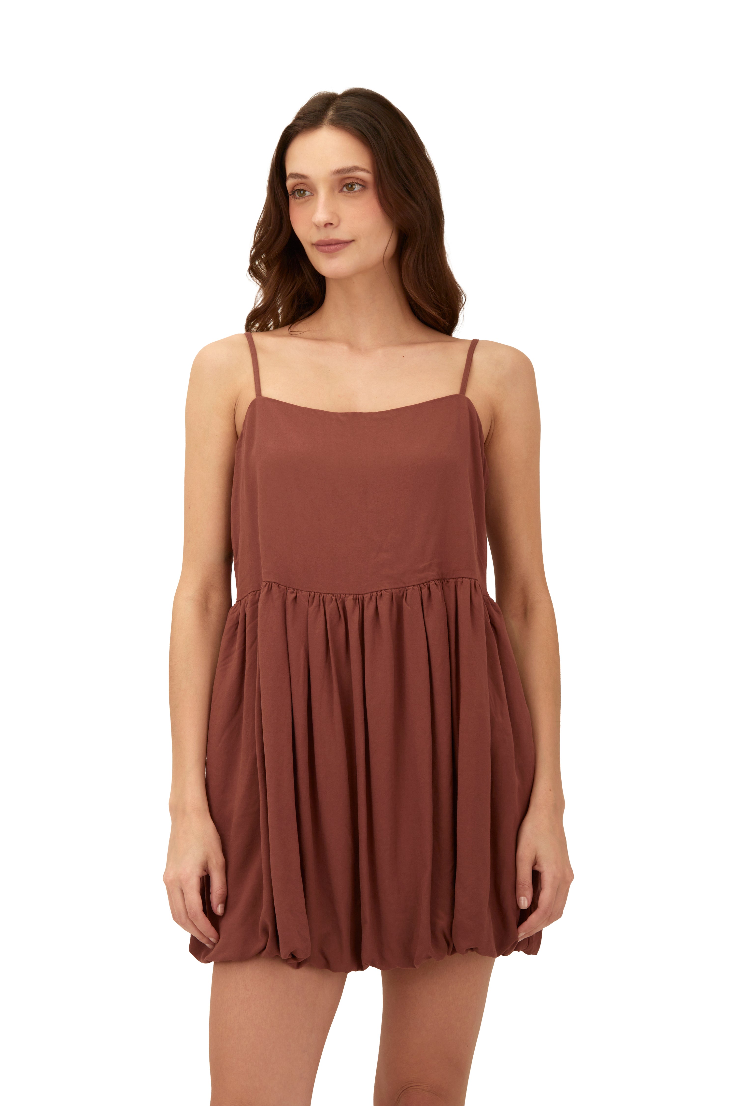 Earth Brown Drift Dress