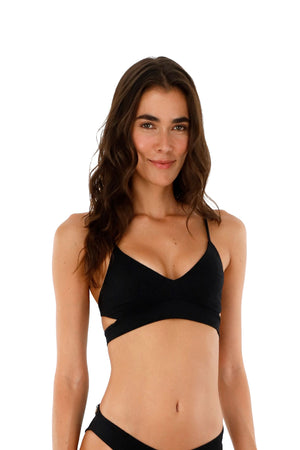 Textured Ipanema Black Ziba Top