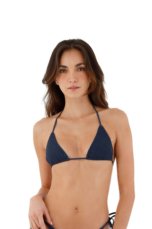 Textured Wave Deep Blue Basal Triangle