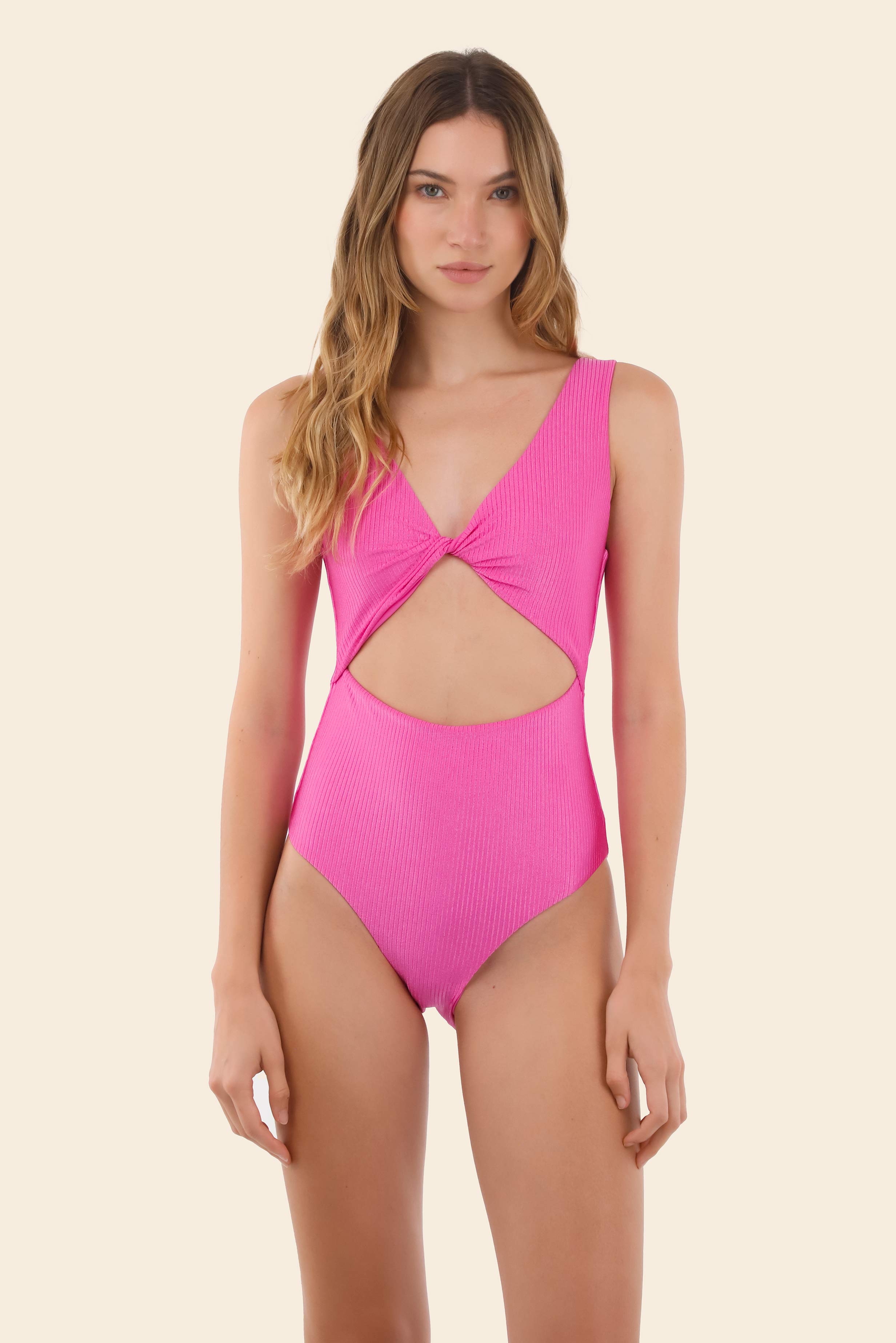Easy Pink Rib Twix One Piece