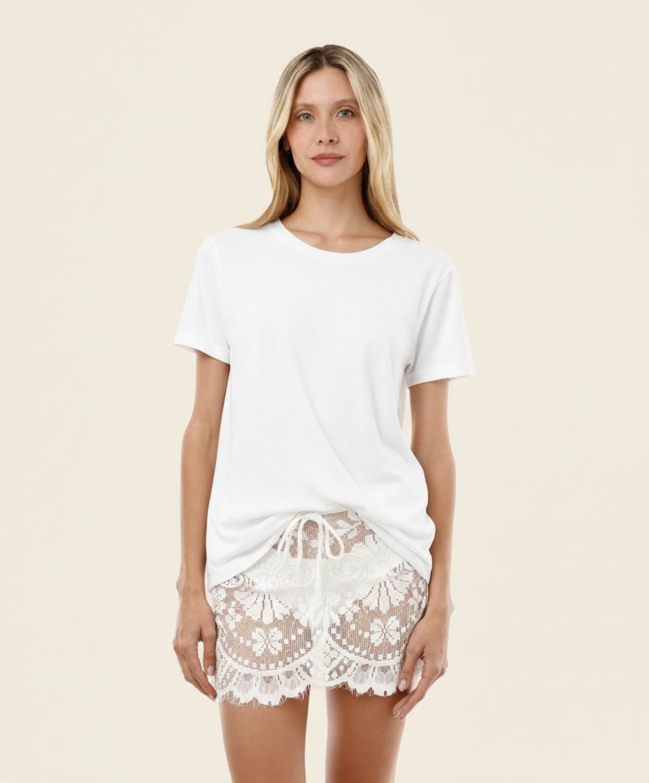 Ivory Encaje Skirt