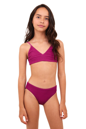 Textured Wave Brisa Raspberry Constance Kid Set